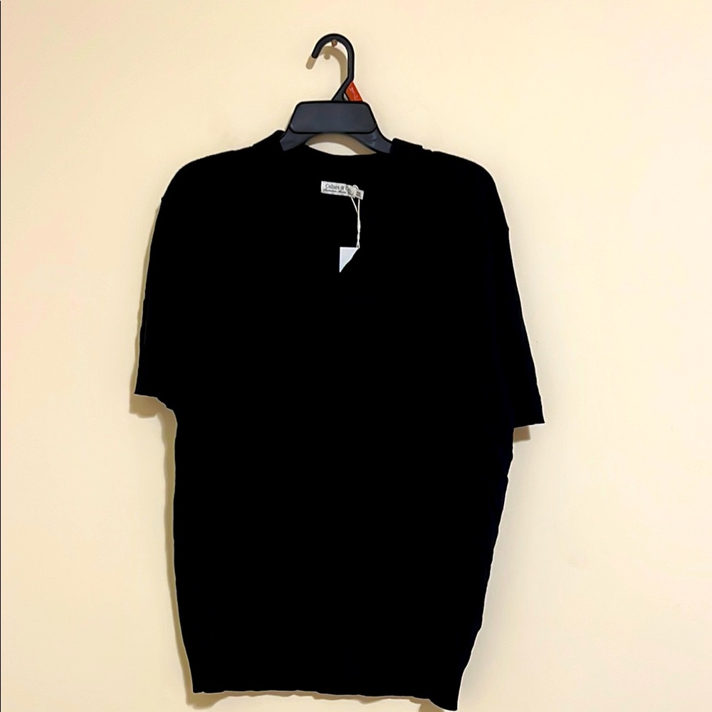 NEW Collars &Co men Black Short Sleeve Top size XXL